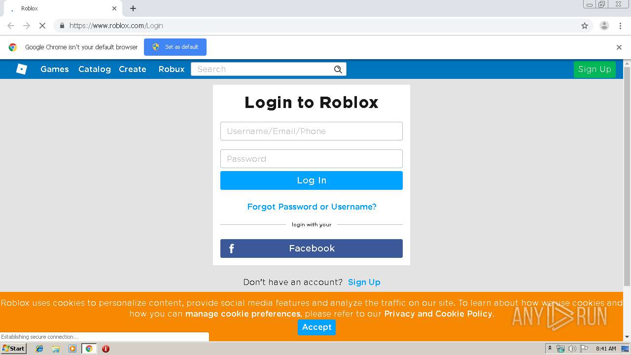 Https Www Roblox Com Home Any Run Free Malware Sandbox Online