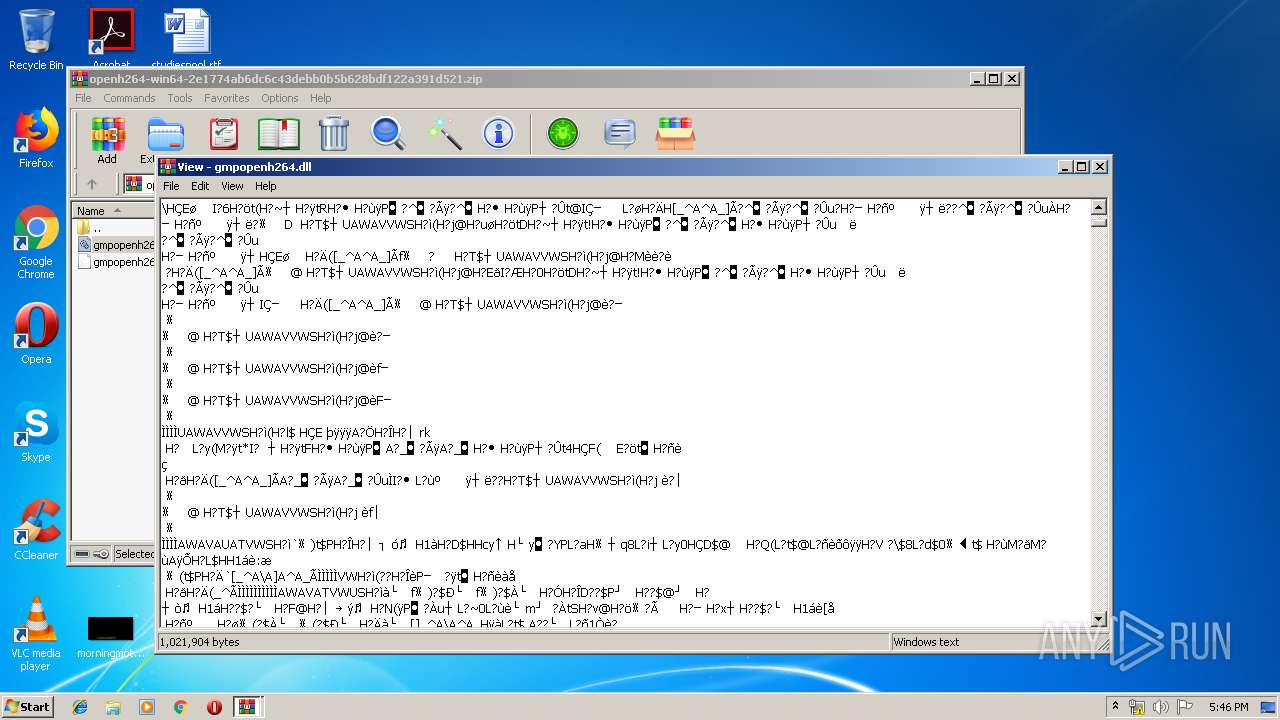 Http Ciscobinary Openh264 Org Openh264 Win64 2e1774ab6dc6c43debb0b5b628bdf122a391d521 Zip Any Run Free Malware Sandbox Online