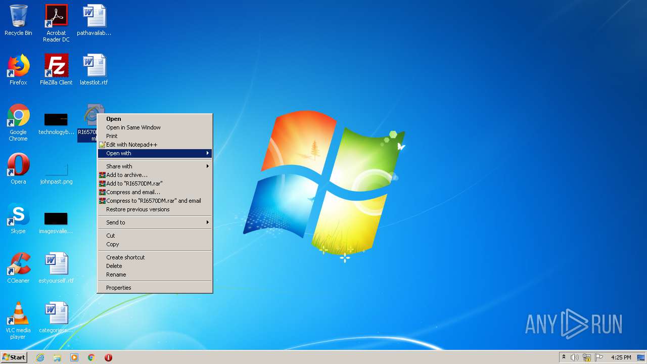 rii0718様 確認用(*'▽'*)♪ Malware analysis RI6570DM Malicious activity | ANY.RUN