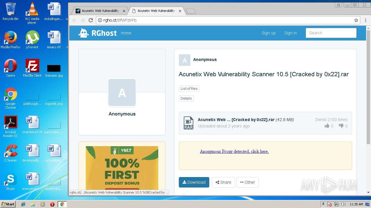 Malware Analysis 8fWFzlVPb Malicious Activity | ANY.RUN - Malware.