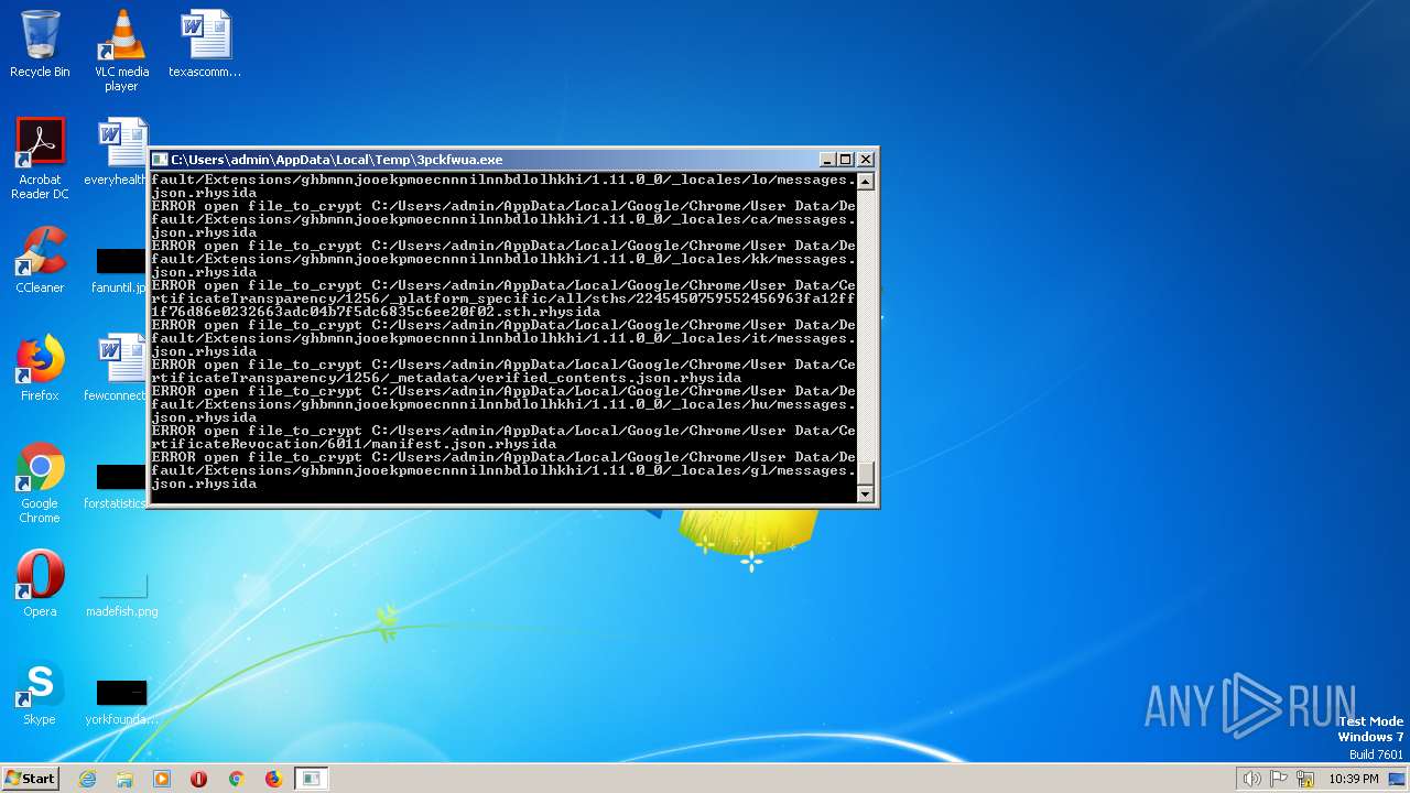 Analysis 3pckfwua (MD5: 0C8E88877383CCD23A755F429006B437) Malicious ...