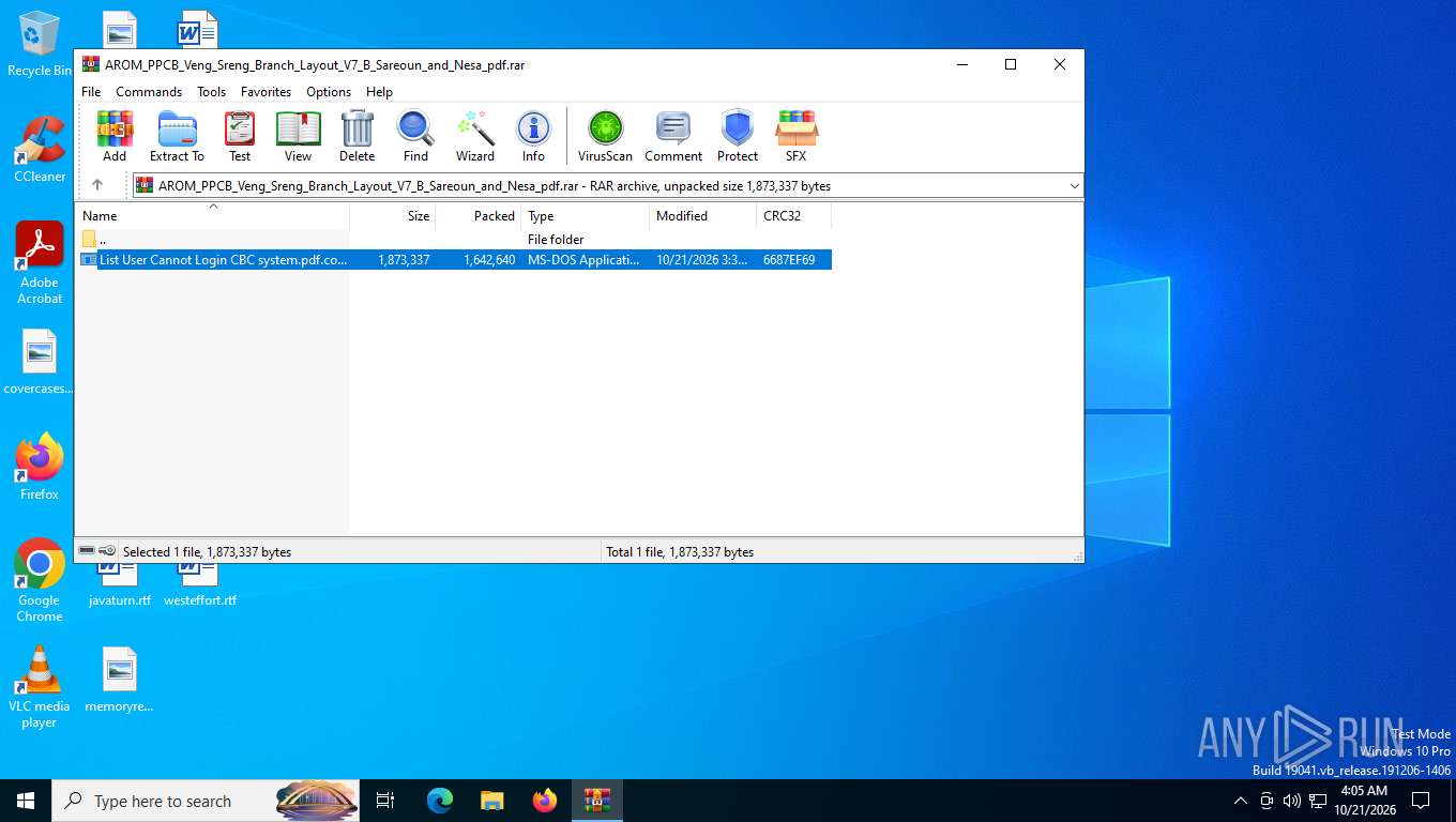 Malware analysis AROM_PPCB_Veng_Sreng_Branch_Layout_V7_B_Sareoun_and ...