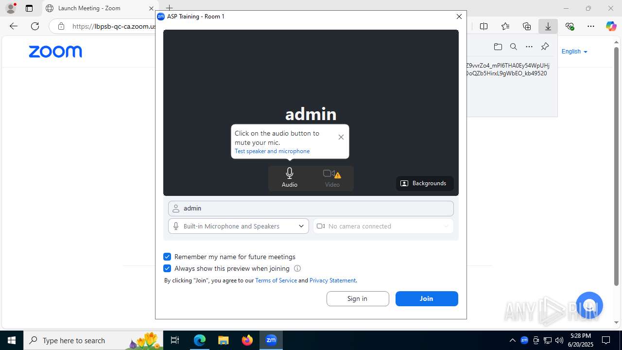 Malware analysis https://lbpsb-qc-ca.zoom.us/j/94821776765?pwd ...