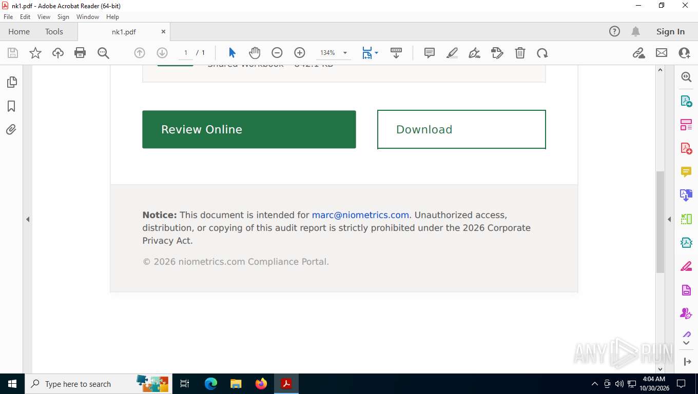 Acrobat Portable Malware analysis nk1.pdf Malicious activity | ANY.RUN - Malware Sandbox ...