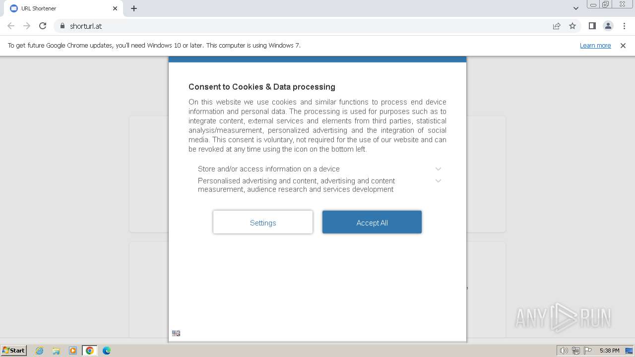 Malware analysis shorturl.at Malicious activity | ANY.RUN - Malware ...