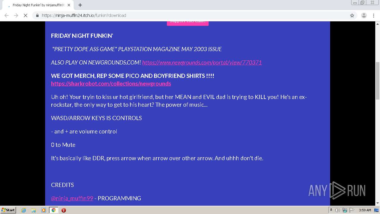 Malware analysis https://ninja-muffin24.itch.io/funkin?download ...