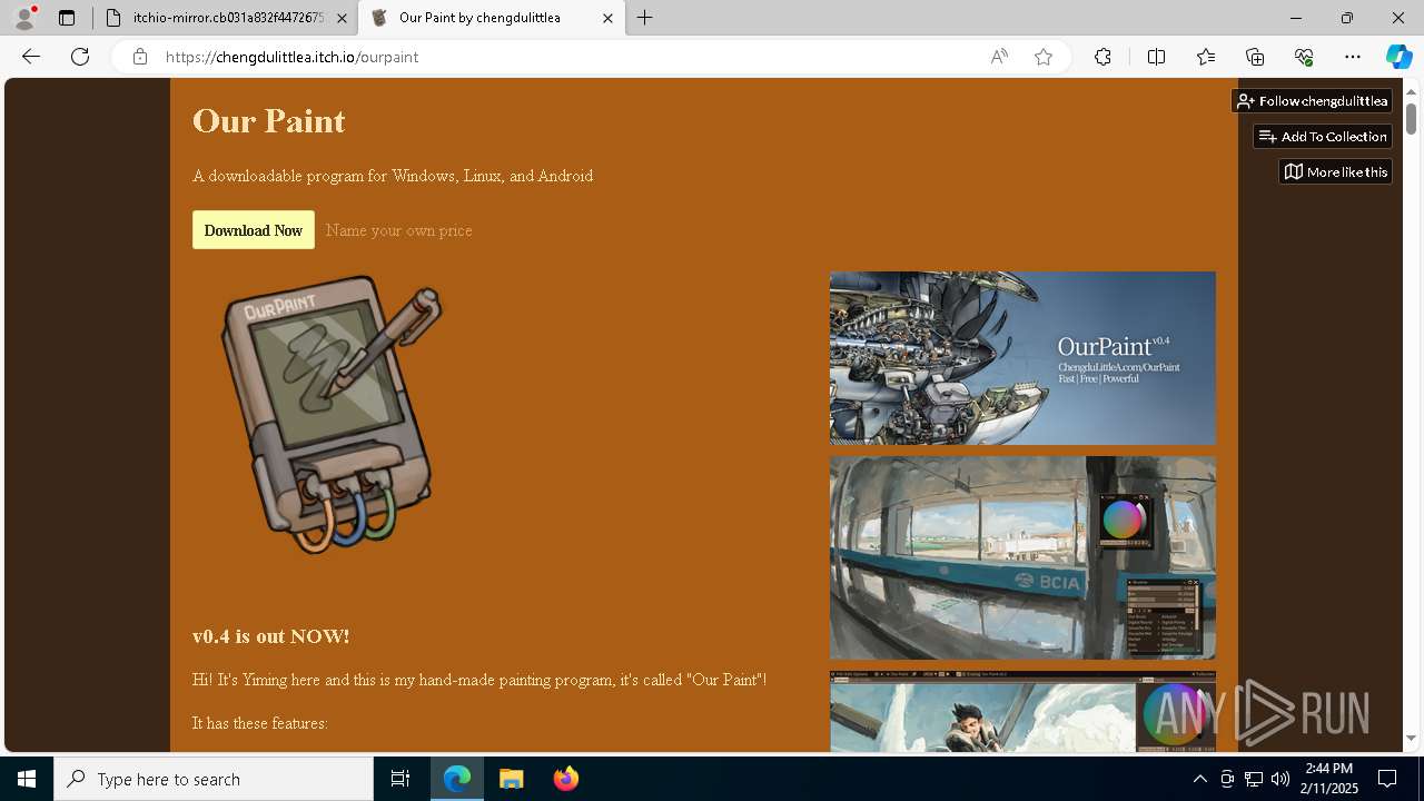 Malware analysis https://itchio-mirror.cb031a832f44726753d6267436f3b414 ...