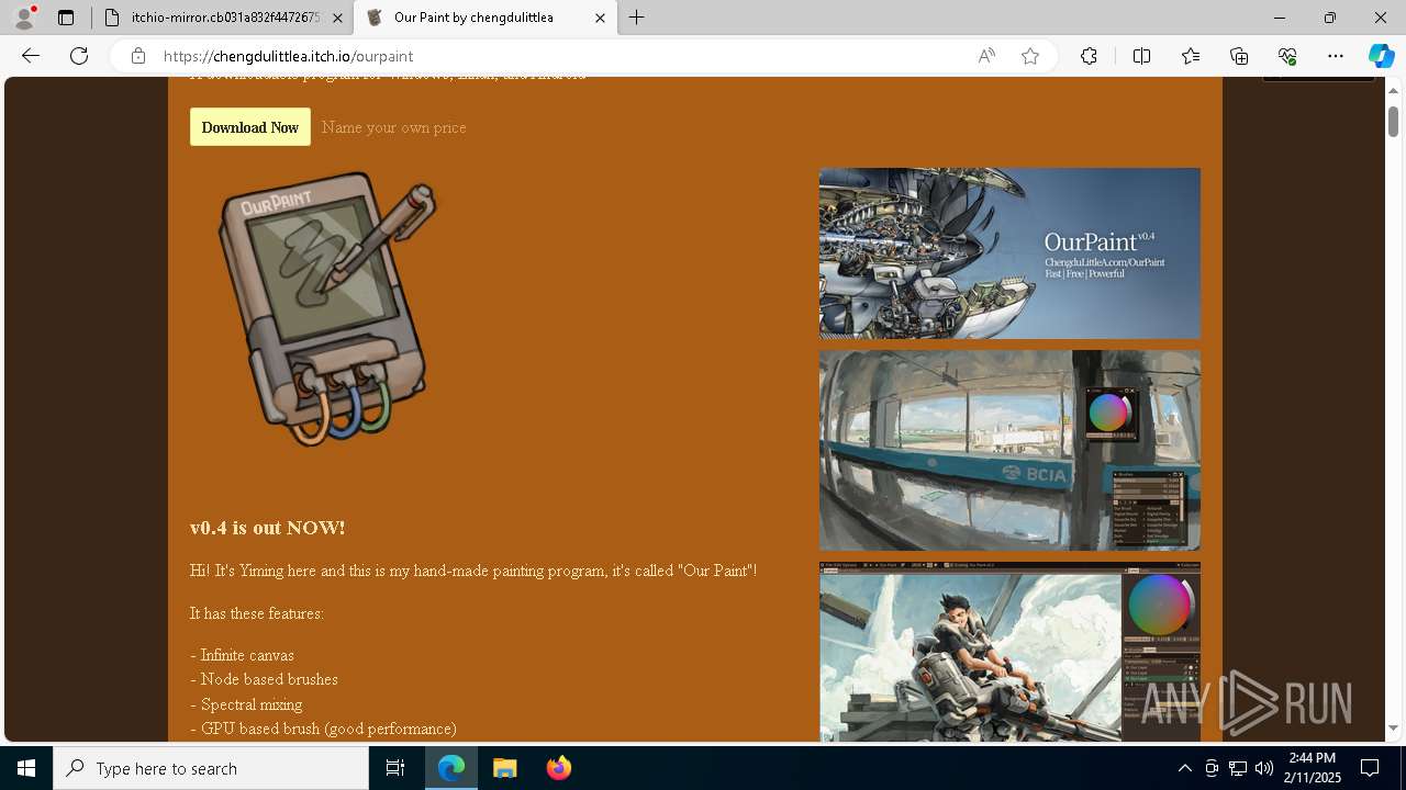 Malware analysis https://itchio-mirror.cb031a832f44726753d6267436f3b414 ...