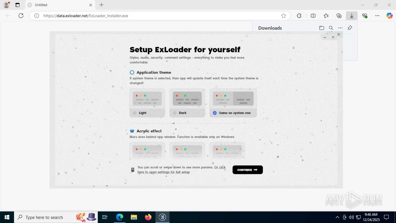 Malware analysis https://data.exloader.net/ExLoader_Installer.exe ...