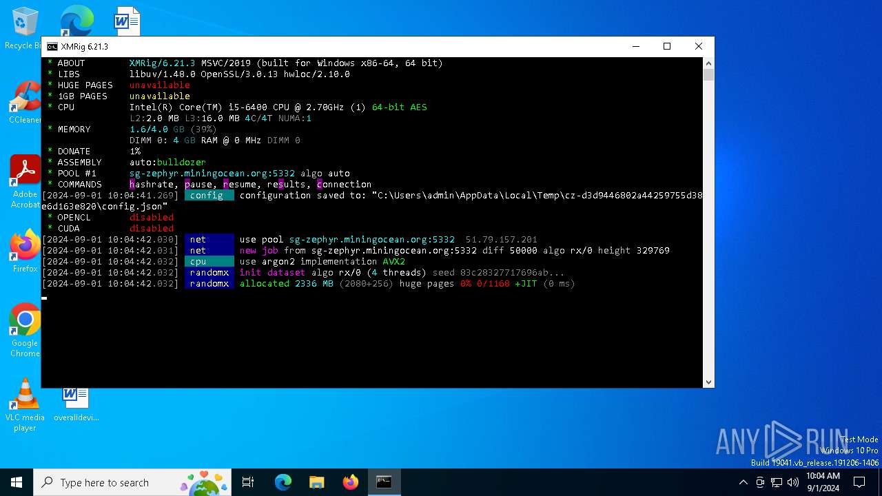Malware analysis d3d9446802a44259755d38e6d163e820.zip Malicious