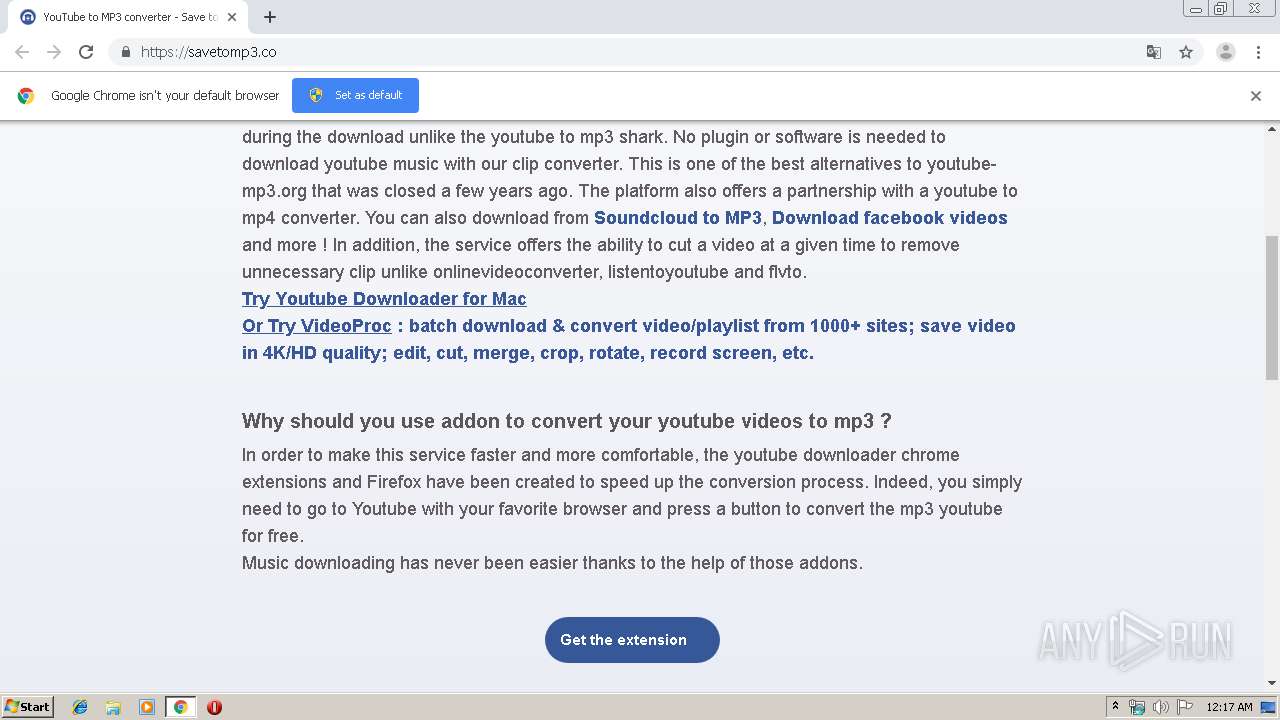 Https Savetomp3 Co Any Run Free Malware Sandbox Online - download btroblox 294 crx file for chrome old version