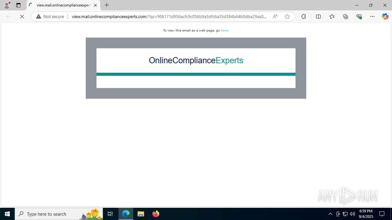 Http Viewer Malware analysis http://view.mail.onlinecomplianceexperts.com/?qs ...