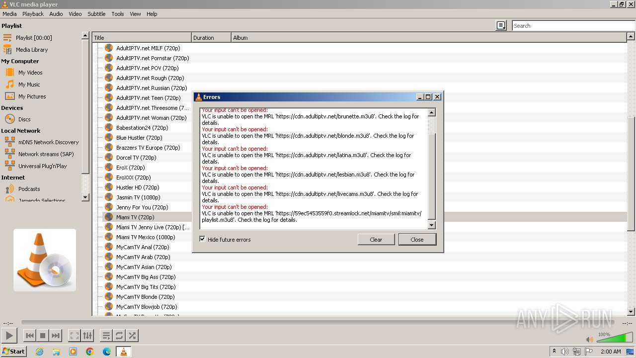 Malware analysis xxx.m3u Malicious activity | ANY.RUN - Malware Sandbox  Online