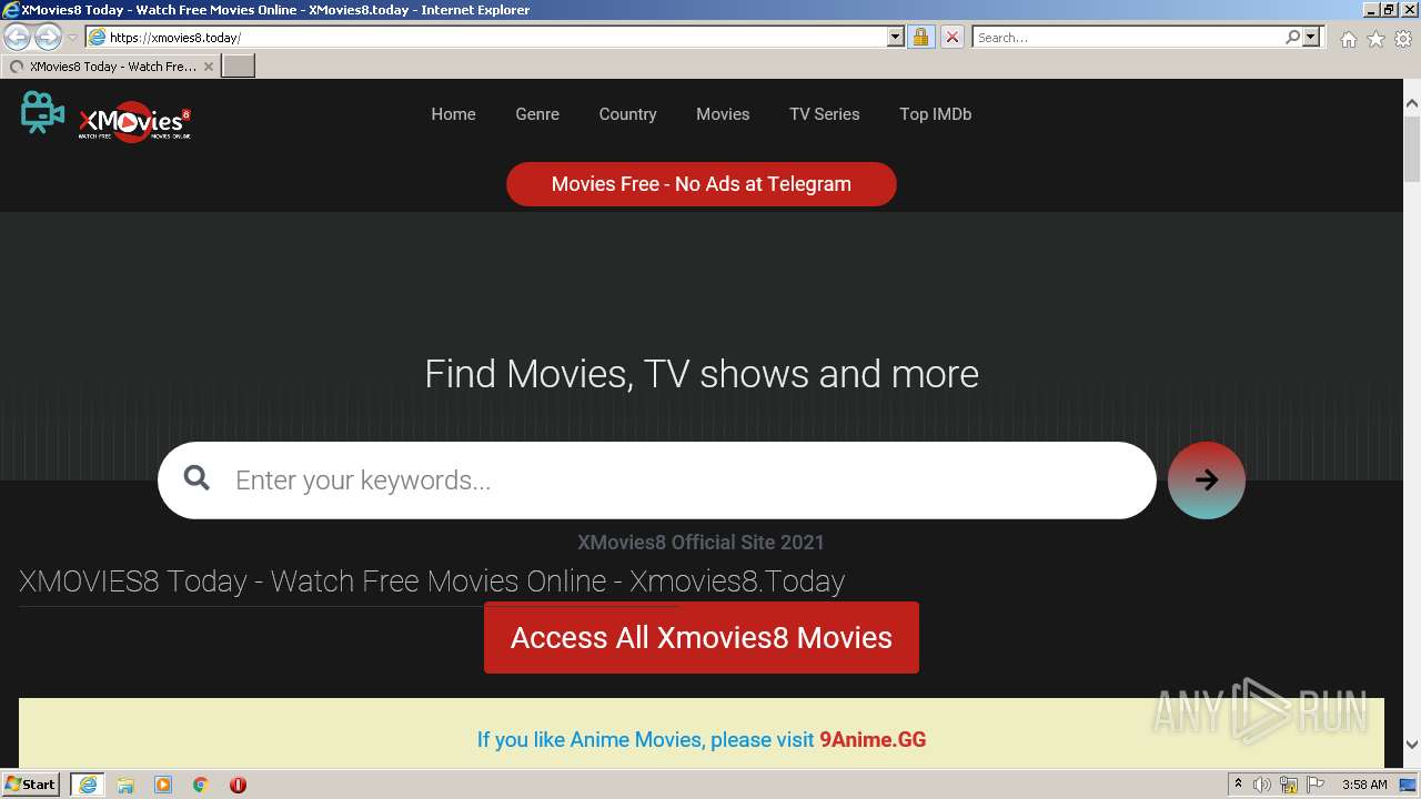 Malware analysis http xmovies8.today Malicious activity ANY