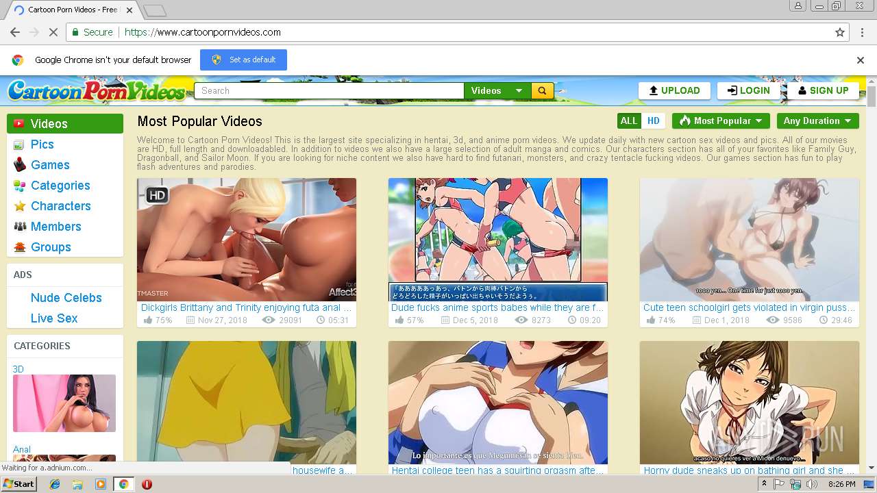 Malware analysis www.cartoonpornvideos.com No threats detected |  ANY.RUN - Malware Sandbox Online