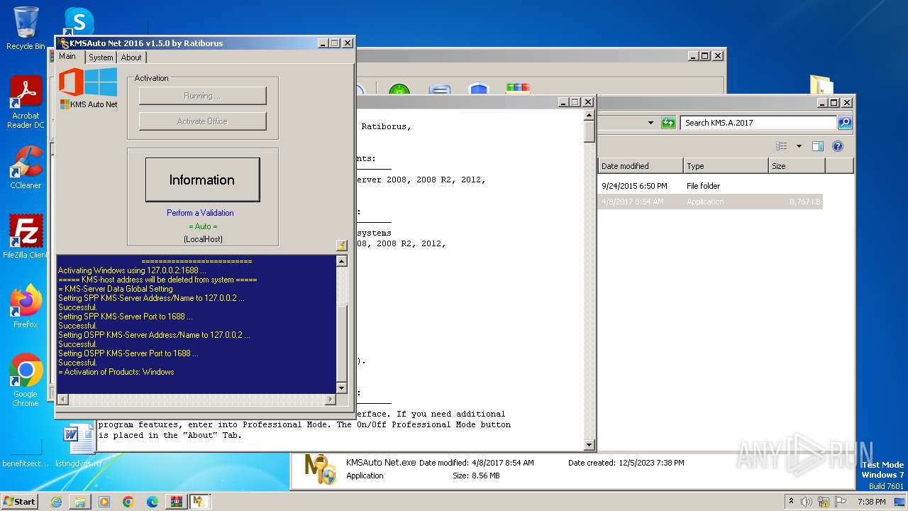 Malware analysis KMS.A.2017.rar Malicious activity | ANY.RUN - Malware  Sandbox Online
