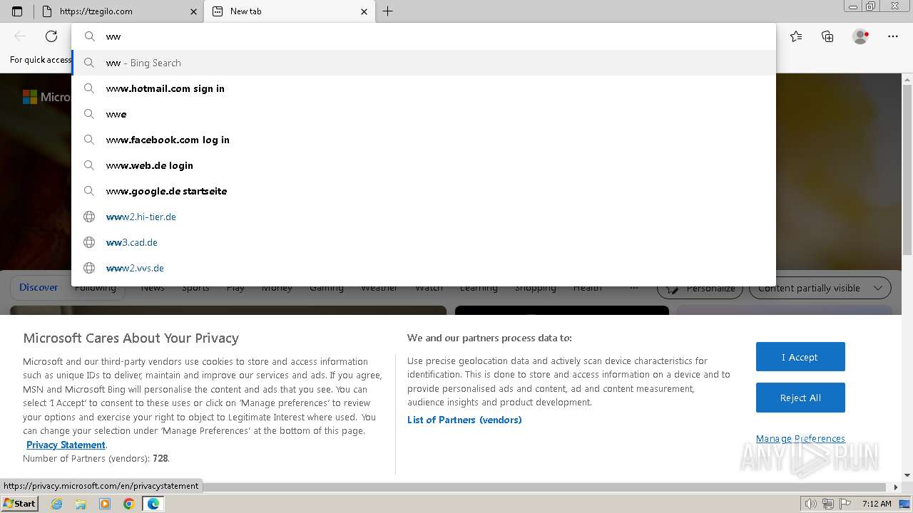 Malware analysis tzegilo.com Malicious activity | ANY.RUN - Malware Sandbox  Online