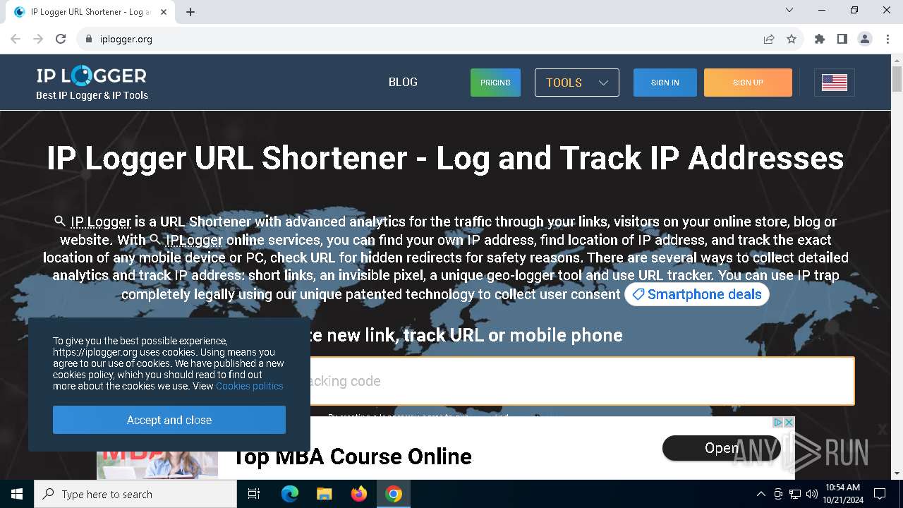 Malware analysis iplogger.ru Malicious activity ANY.RUN Malware