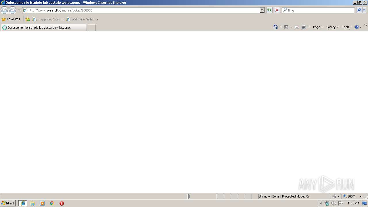 Malware analysis http:www.roksa.plplanonsepokaz258860 No threats  detected | ANY.RUN - Malware Sandbox Online