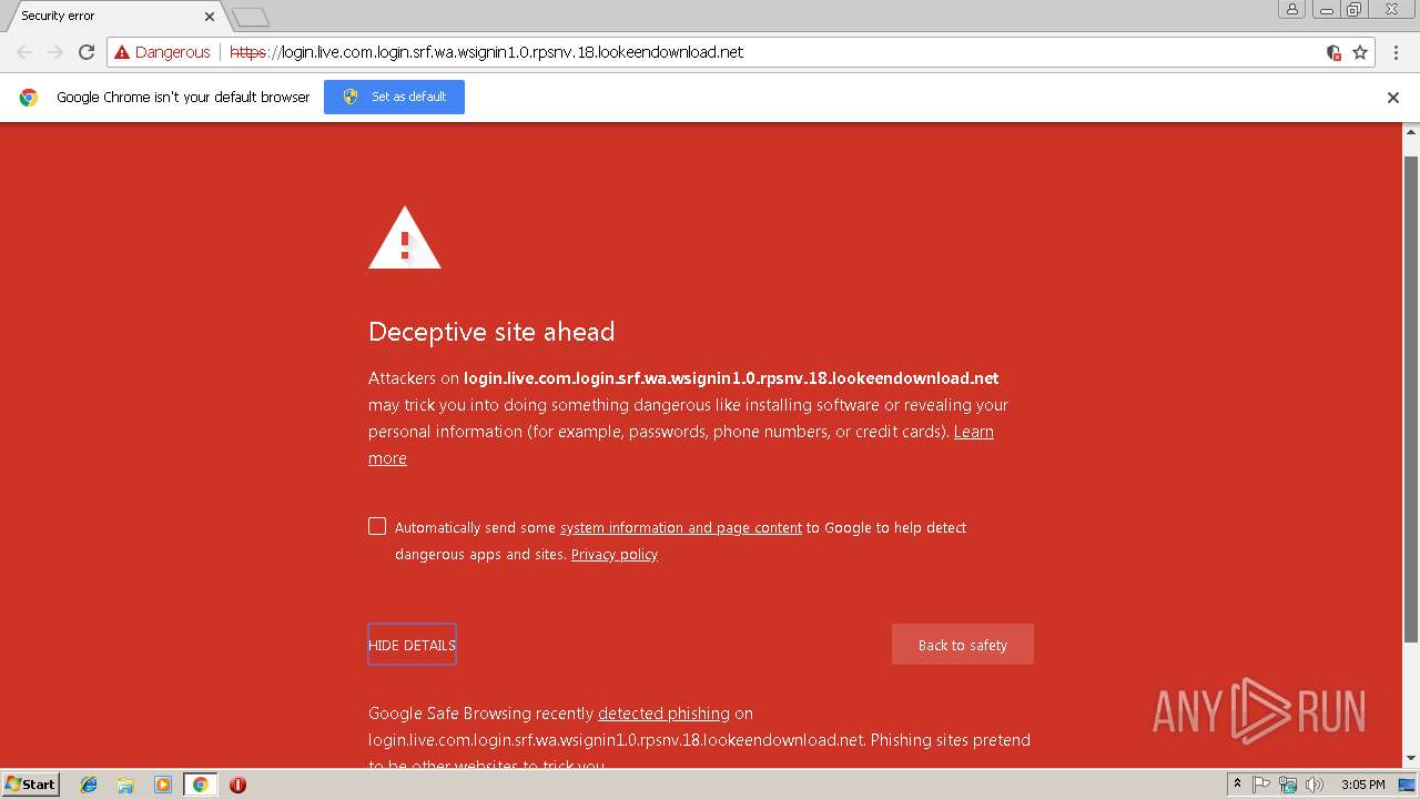 Malware Analysis Https://login.live.com.login.srf.wa.wsignin1.0.rpsnv ...