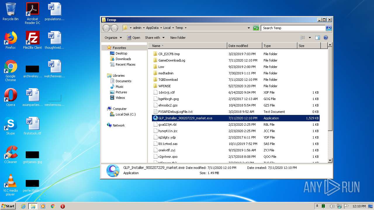 Malware analysis GLP_Installer_900207229_market.exe Malicious activity ...