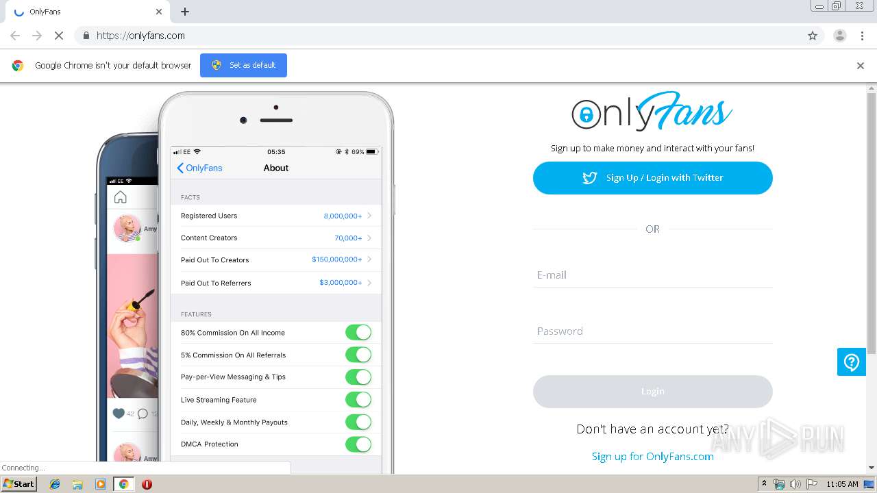 Malware analysis https://onlyfans.com/my/chats No threats detected