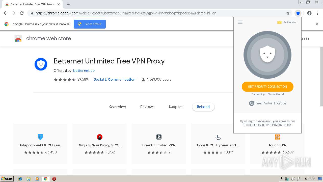 extension betternet unlimited free vpn proxy