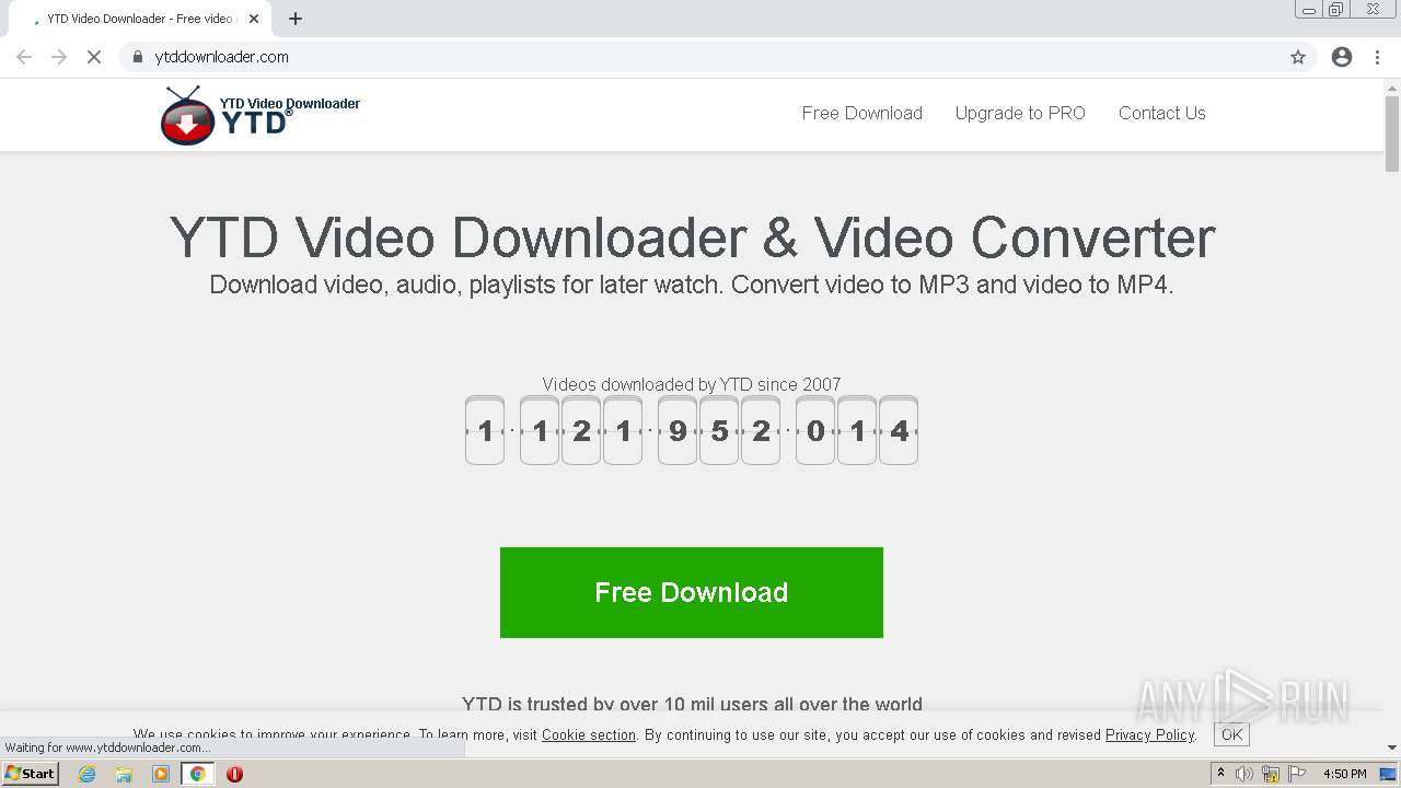 Malware analysis https://www.ytddownloader.com Malicious activity | ANY ...