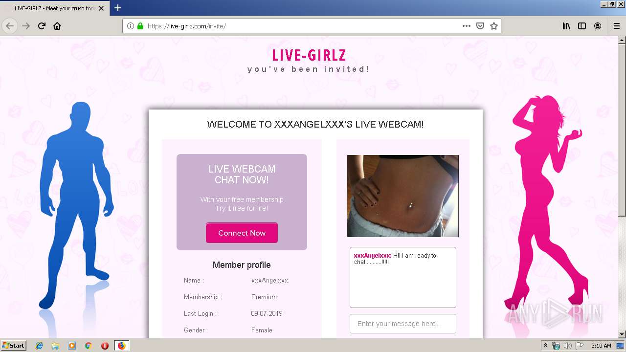 Malware analysis https://live-girlz.com/invite No threats detected |  ANY.RUN - Malware Sandbox Online