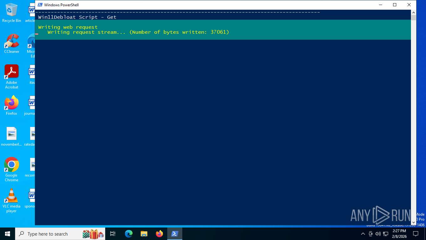 Malware analysis Get.ps1 Malicious activity | ANY.RUN - Malware Sandbox ...
