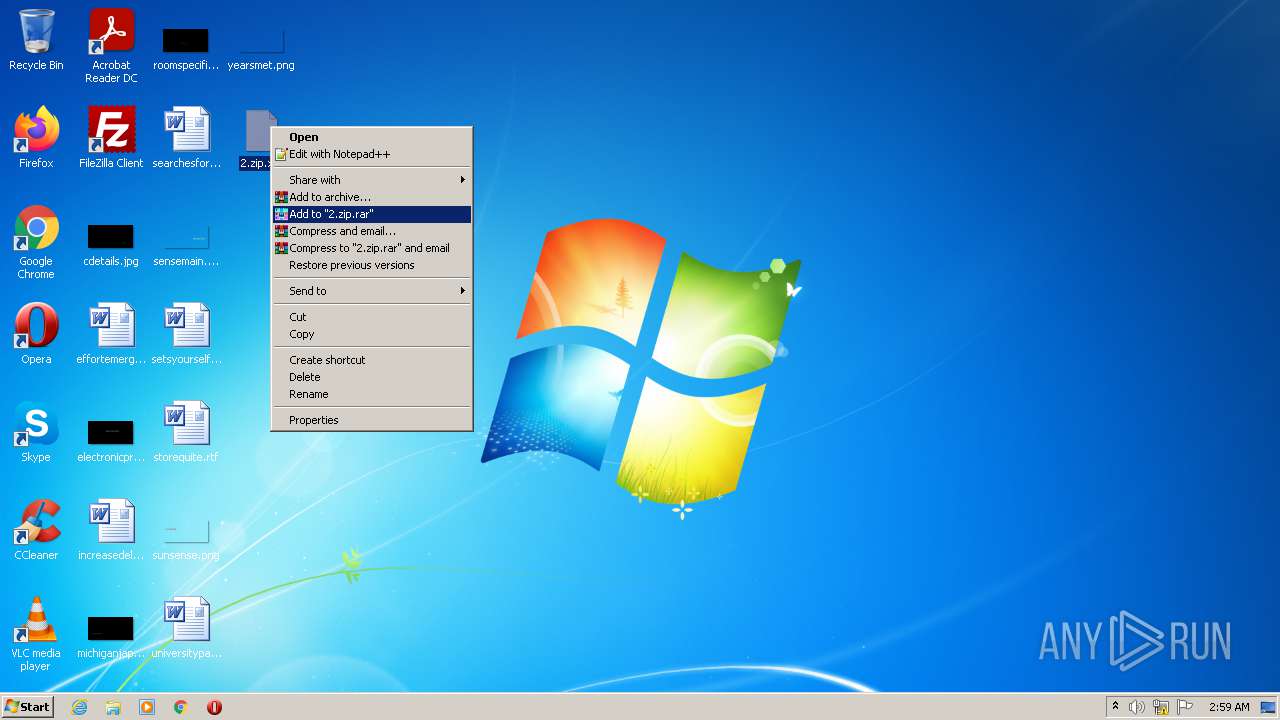 Malware Analysis 2 Zip Malicious Activity Any Run Malware Sandbox Malware Analysis 2 Zip Malicious Activity Any Run Malware Sandbox
