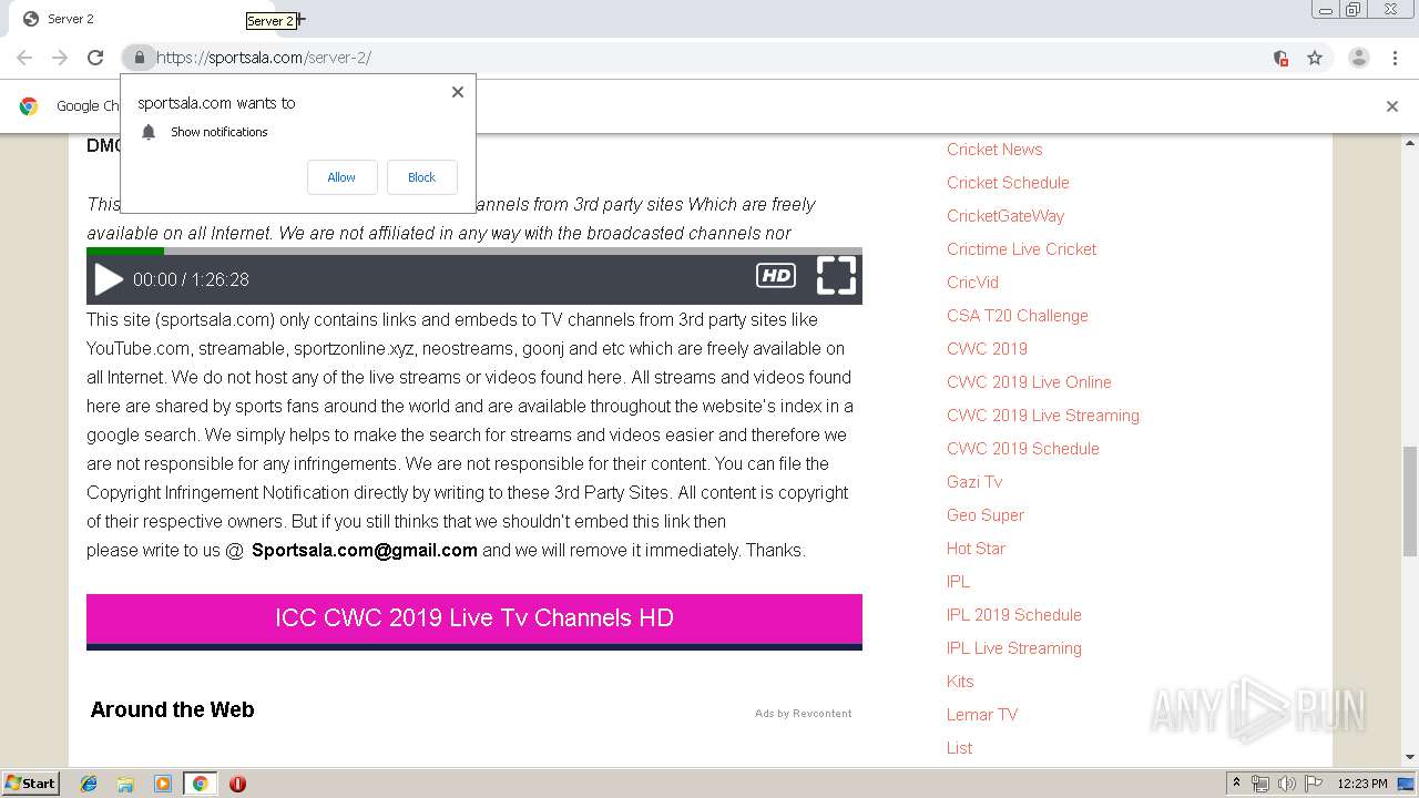 Malware analysis https sportsala server 2 Malicious activity ANY.RUN Malware Sandbox Online