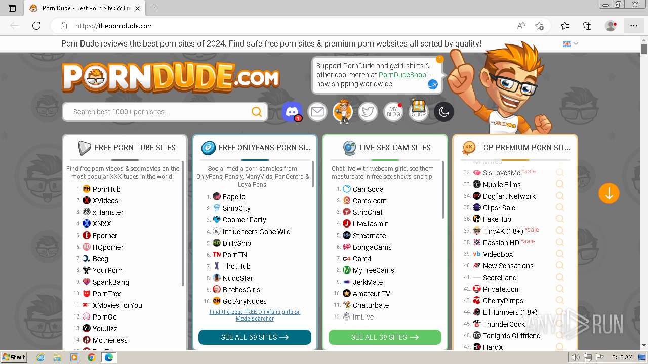 Malware analysis theporndude.com Malicious activity | ANY.RUN - Malware  Sandbox Online