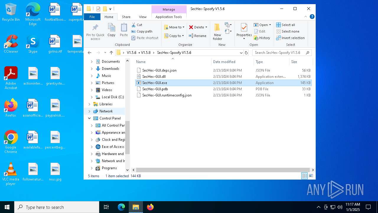 Sechex Malware analysis /SecHex/SecHex-Spoofy/releases/download/V1.5.8-23.02. ...