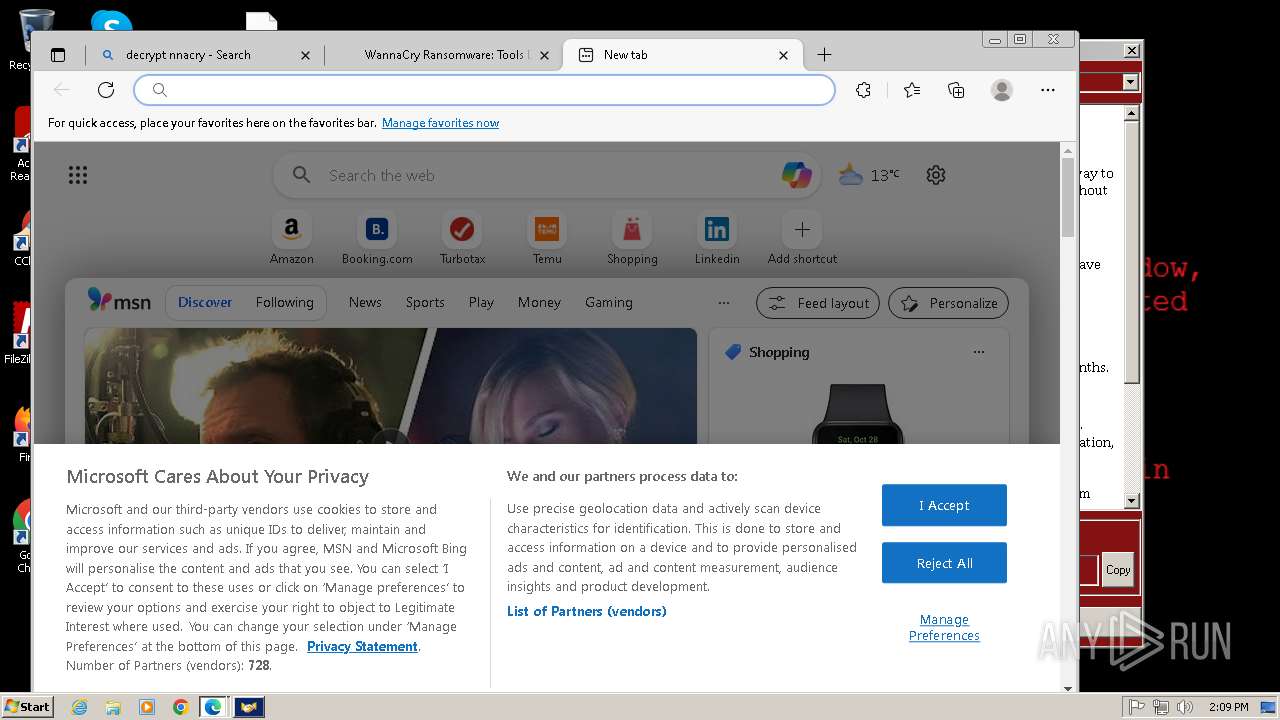 Malware analysis WannaCry Malicious activity | ANY.RUN - Malware ...