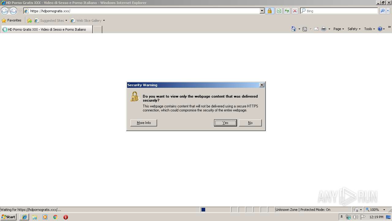 Malware analysis http://hdpornogratis.xxx No threats detected | ANY.RUN -  Malware Sandbox Online