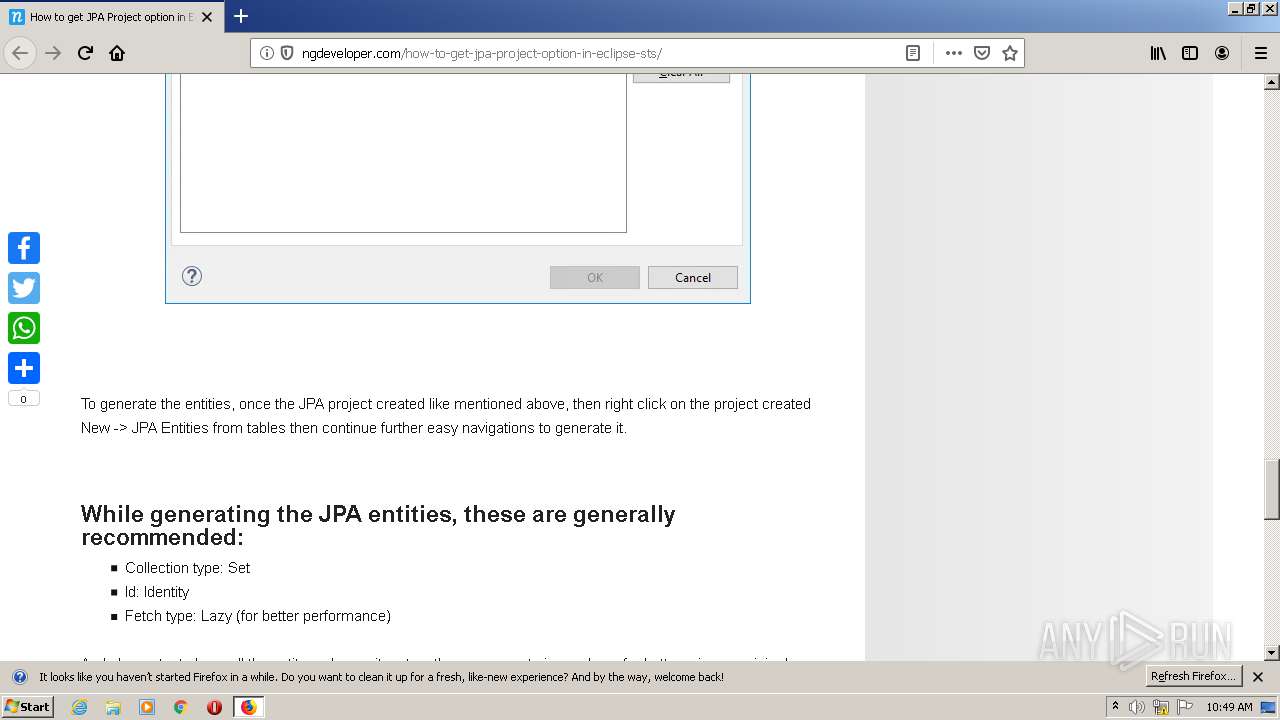 Http Ngdeveloper Com How To Get Jpa Project Option In Eclipse Sts Any Run Free Malware Sandbox Online