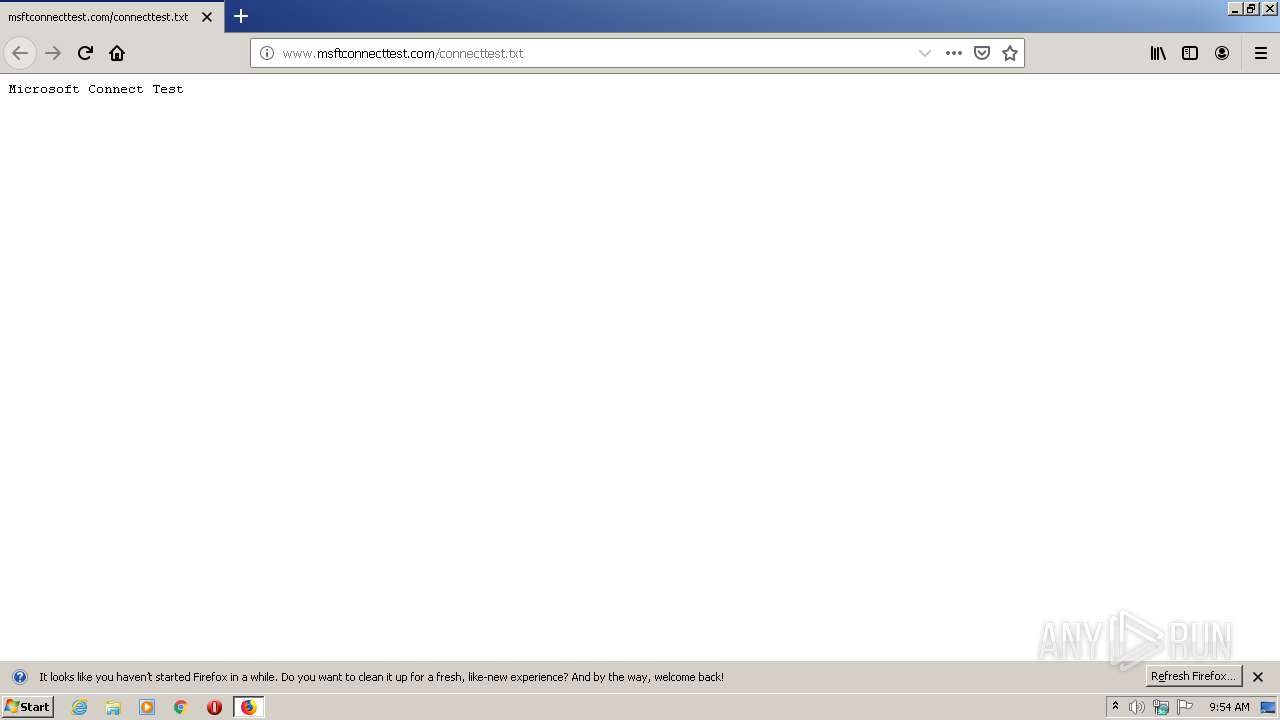 Msftconnecttest com открывается в браузере