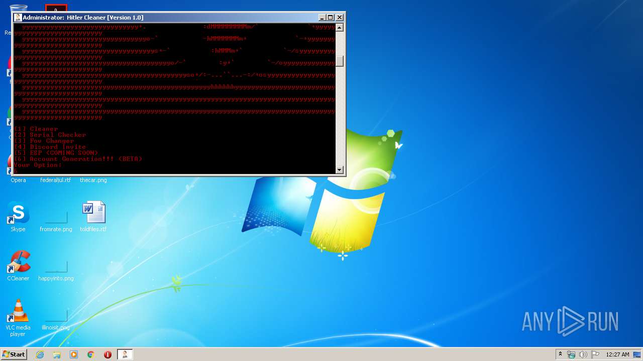 Malware analysis Hitler.exe No threats detected | ANY.RUN - Malware ...