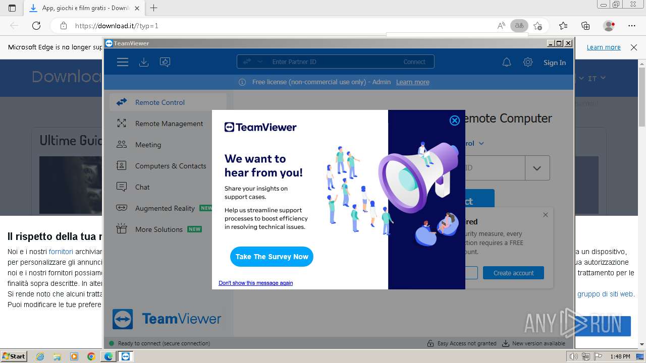 Malware analysis teamviewer_z-th3A1.exe Malicious activity | ANY 