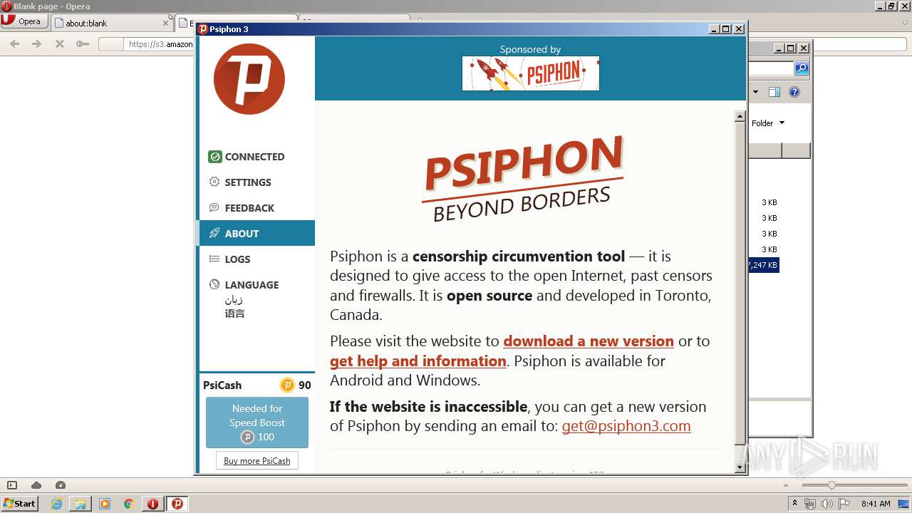 Psiphon 3 download page s3.amazonaws.com