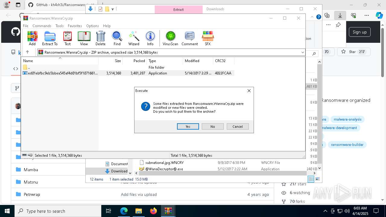 Malware analysis https://github.com/kh4sh3i/Ransomware-Samples.git ...