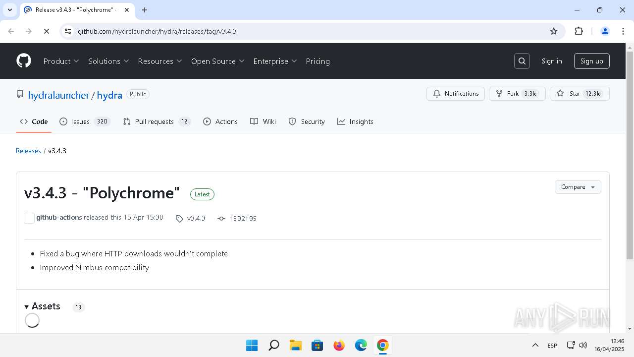 Hydra Github Malware analysis https://github.com/hydralauncher/hydra/releases/tag/v3 ...
