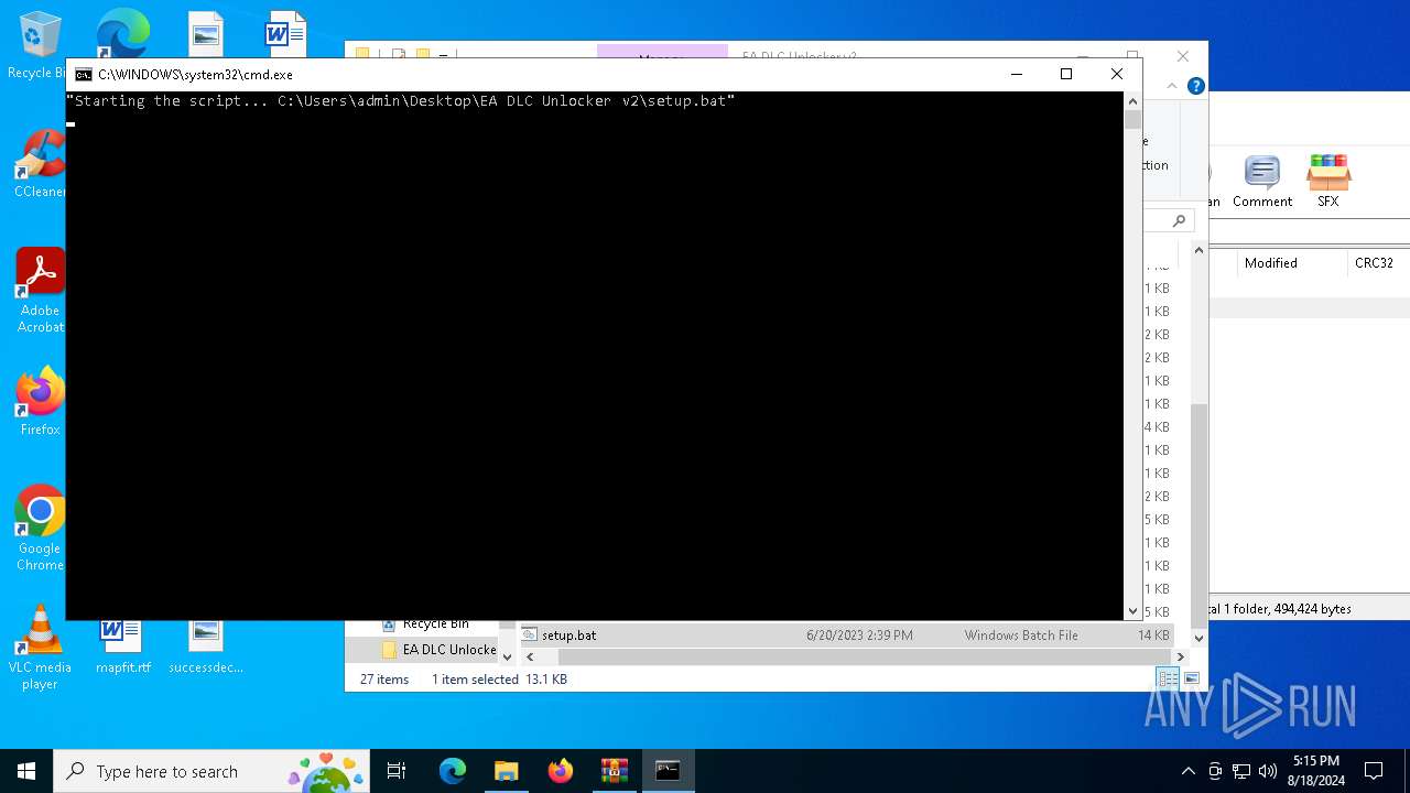 Malware analysis EA DLC Unlocker v2.zip Malicious activity ANY.RUN Malware Sandbox Online