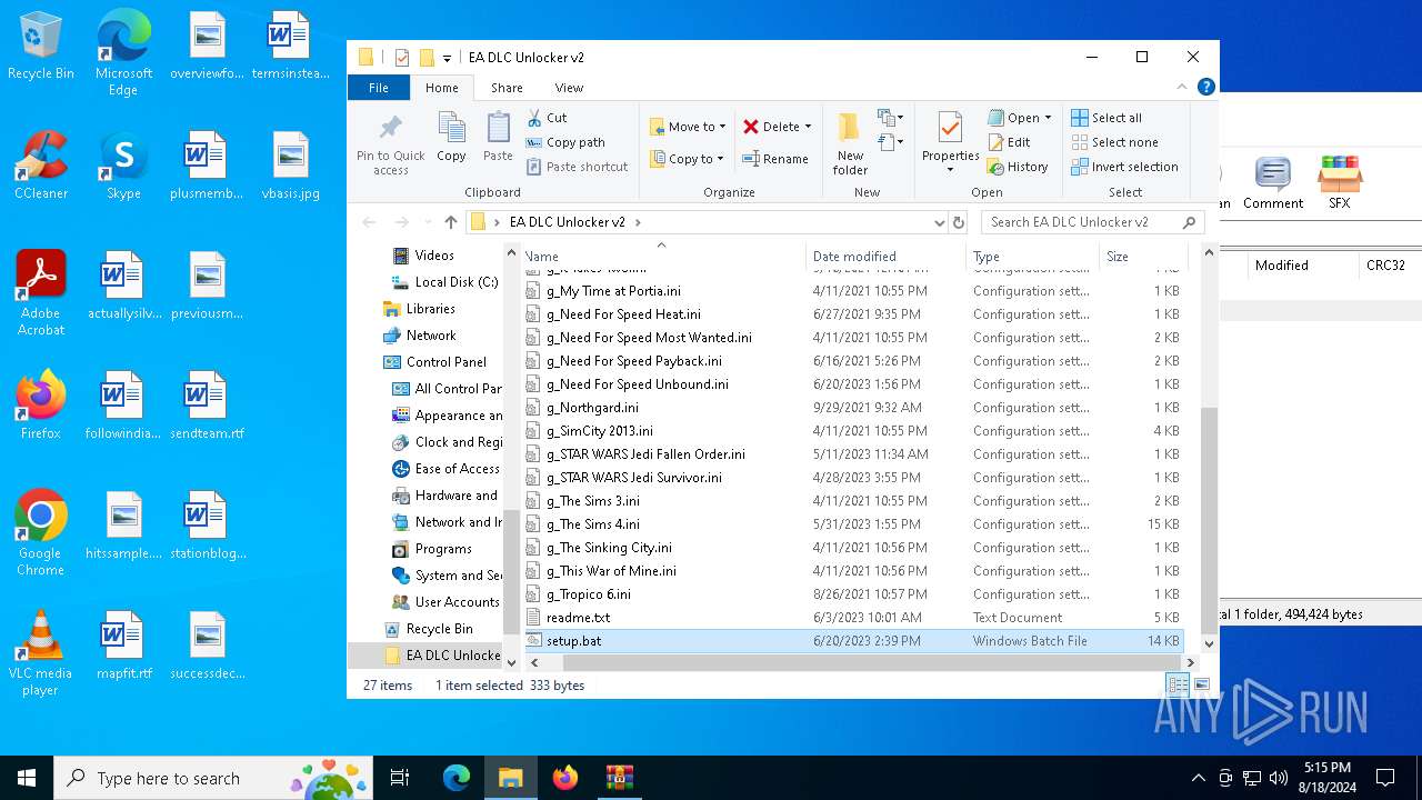 Malware analysis EA DLC Unlocker v2.zip Malicious activity ANY.RUN Malware Sandbox Online