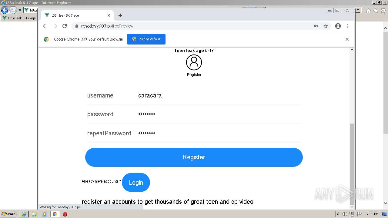 Malware analysis rosedoyy907.plinvitei=42221 Malicious activity |  ANY.RUN - Malware Sandbox Online
