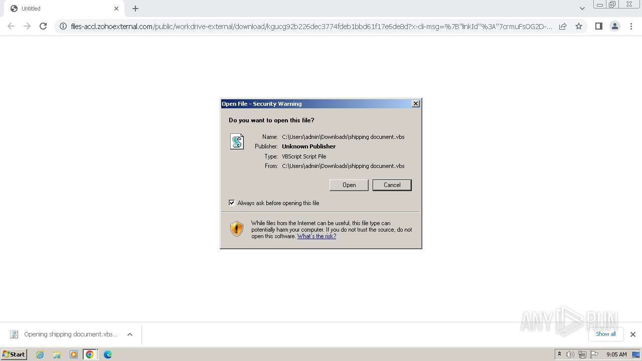 Malware analysis https://files-accl.zohoexternal.com/public/workdrive ...