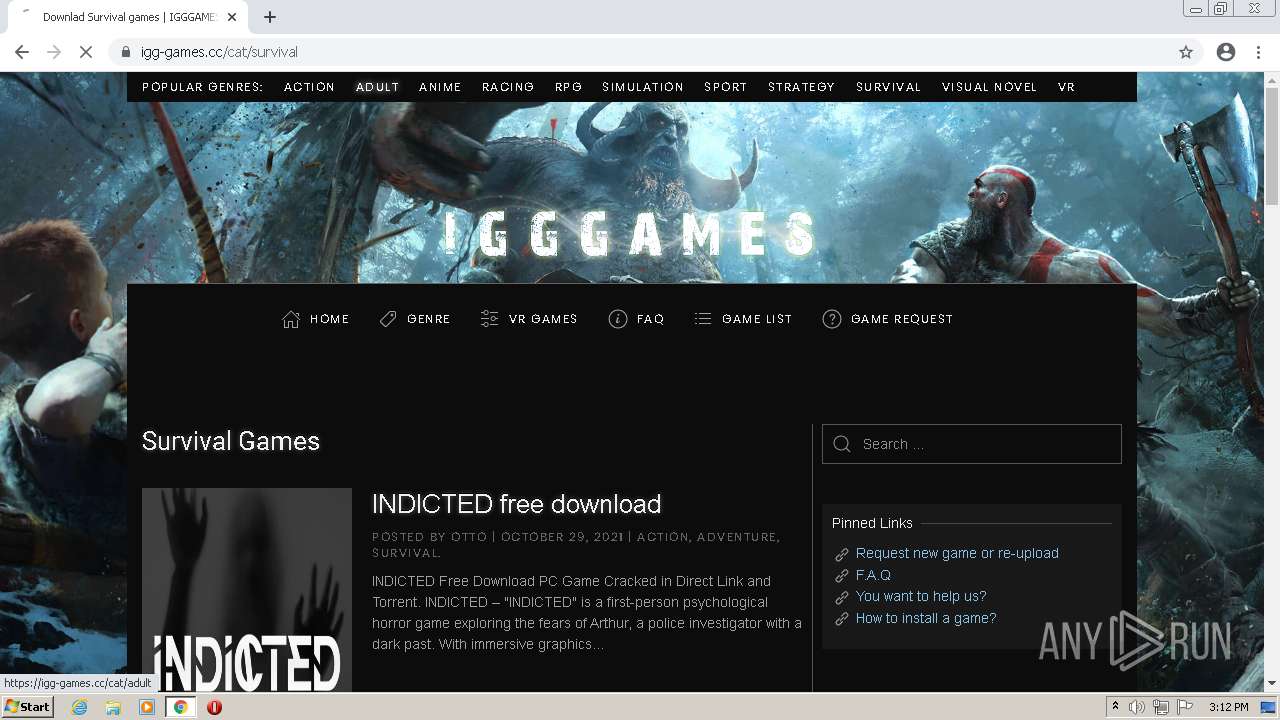 Malware analysis https//igggames.cc Malicious activity ANY.RUN