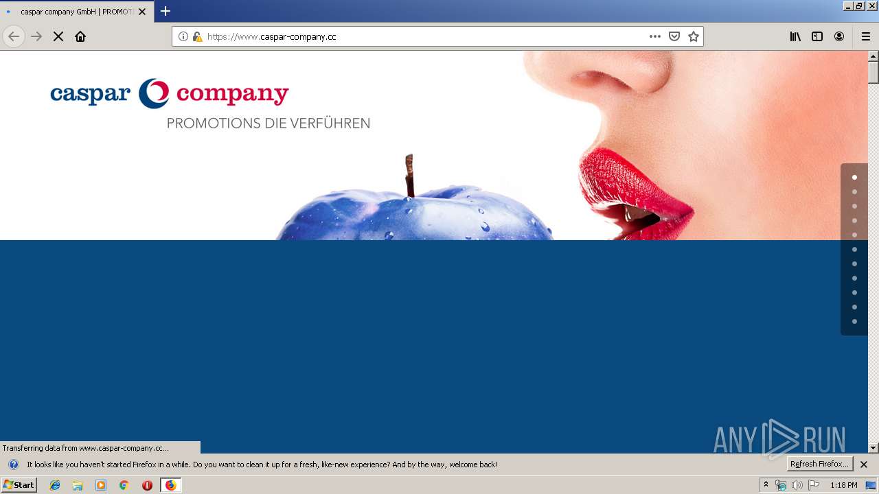 Http Www Caspar Company Cc Any Run Free Malware Sandbox Online