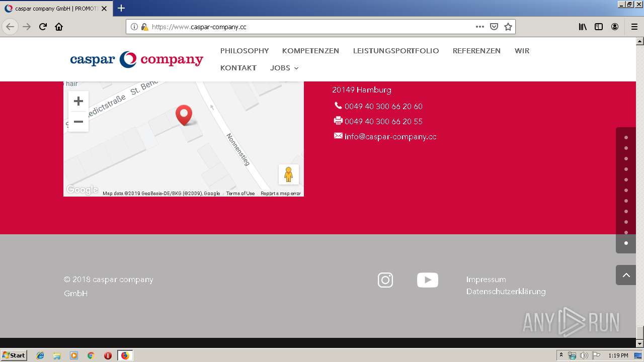 Http Www Caspar Company Cc Any Run Free Malware Sandbox Online